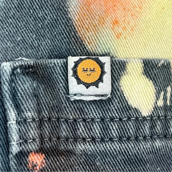 Big Bud Press Rainbow Magic Waters bleach tie dye denim Work Pants, 2XL petite. - Picture 10 of 14